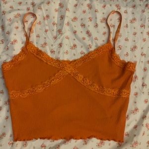 orange tank top